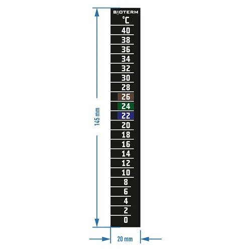 Termómetro de cristal líquido (0/40C) 15cm - 2