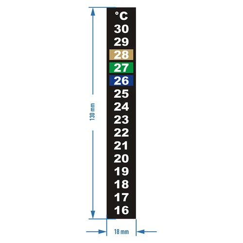 Termómetro de cristal líquido (16/30C) 13cm - 2