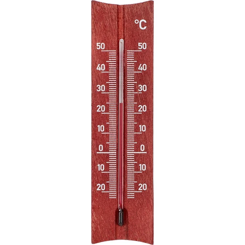 Termómetro de habitación de madera (-25/50°C) 15cm caoba  - 1 