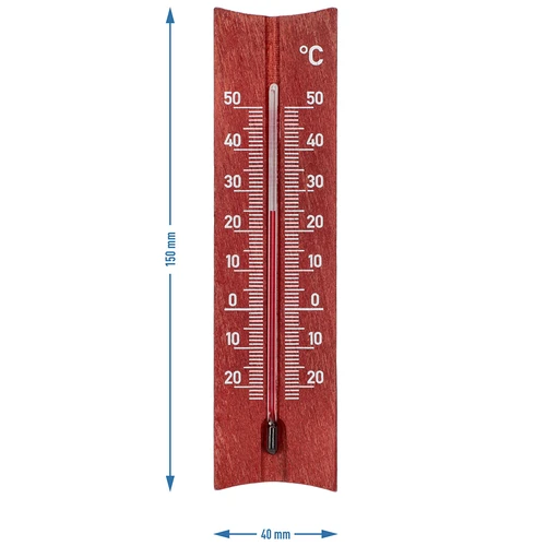 Termómetro de habitación de madera (-25/50°C) 15cm caoba - 5