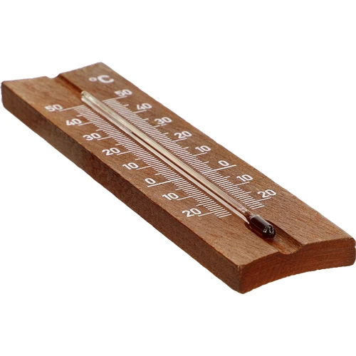 Termómetro de habitación de madera (-25/50°C) 15cm marrón - 4