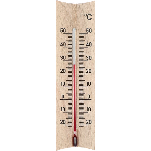 Termómetro de habitación de madera (-25/50°C) 15cm natural  - 1 