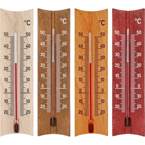Termómetro de habitación de madera (-25/50C) 15cm mix  - 1 