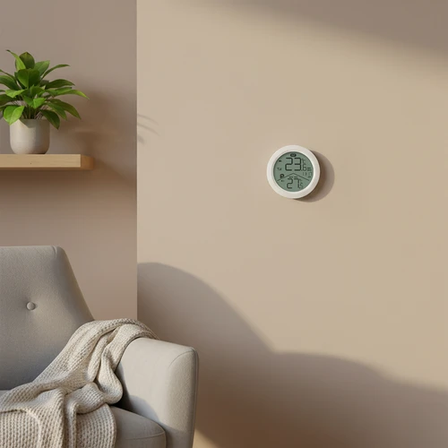 Termómetro electrónico de la marca Soens - con sensor externo, redondo, blanco - 8