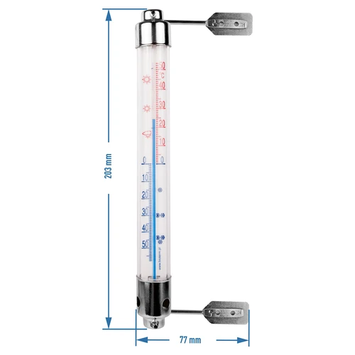 Termómetro exterior con marco de metal (-50/50C) 20cm - 2