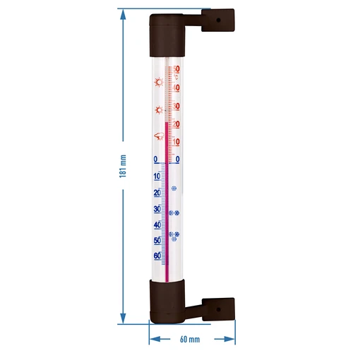 Termómetro exterior marrón (-50/50C) 18cm - 3
