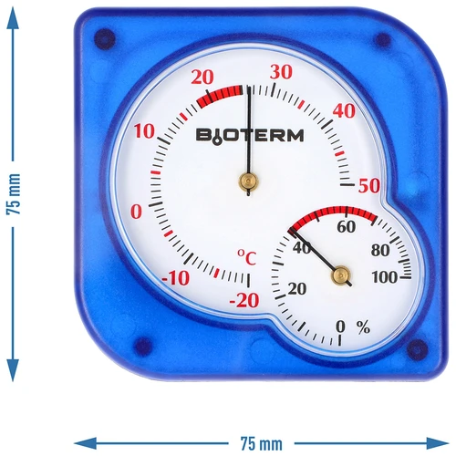 Termómetro interior bimetálico con higrómetro (-20/50C) azul - 4
