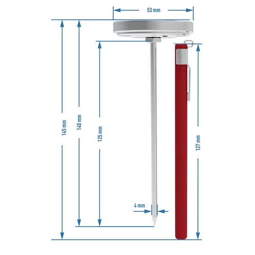 Termómetro para asar carnes (0/120C) 12,5cm - 8