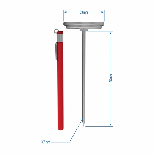 Termómetro para cocedor de jamón 1,5kg 3kg (0/120C) 12,5cm - 4