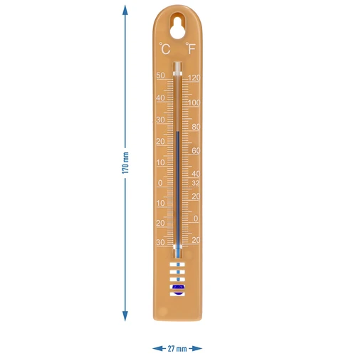 Termómetro universal (-30/50C) 17cm marrón claro - 4