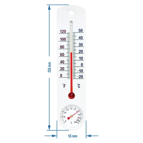 Termómetro universal blanco con higrómetro (-20/50C) 25cm - 2