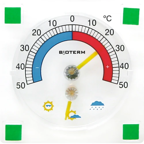 Termómetro universal con higrómetro transparente autoadhesivo (-50/50C)  - 1 