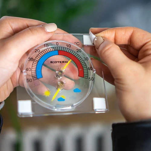 Termómetro universal con higrómetro transparente autoadhesivo (-50/50C) - 6