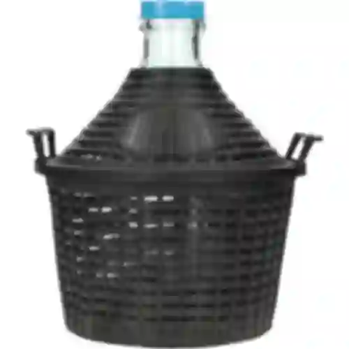 Balón para vino 5L en cesta de plástico