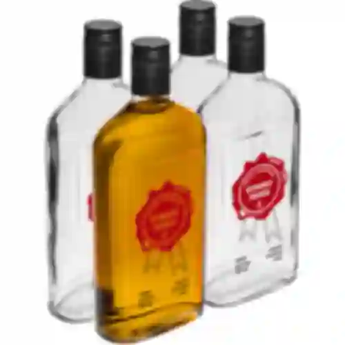 Botella 500ml con tapa, impr. LicorExquisito 4uds