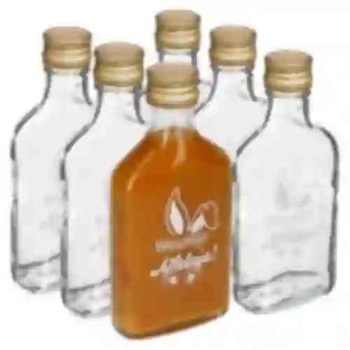 Botella de 200ml con tapa, impresión OREJAS DE CONEJO 6uds