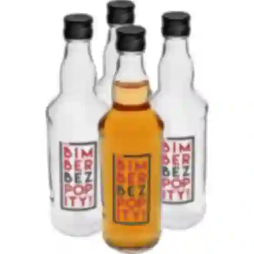 Botella de 500ml con tapa, impr. BimberBezPopity 4uds