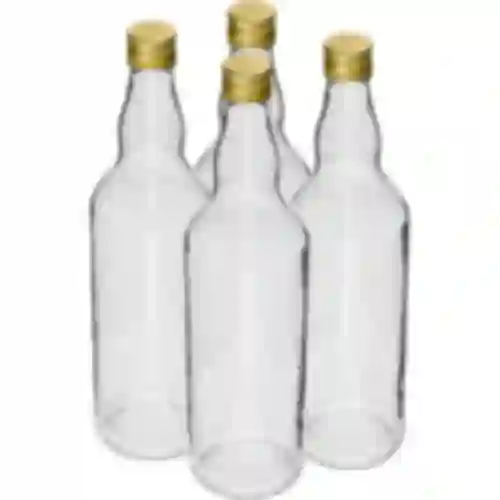 Botella de 700 ml para vodka con tapa - 4 unidades