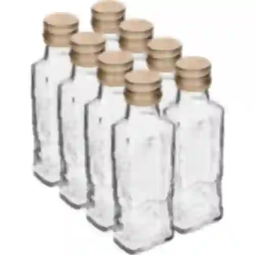 Botella Flora 100 ml con tapa fi28, 8 uds.