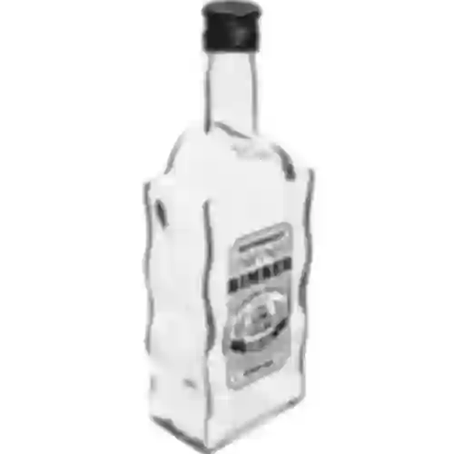 Botella Monástica 0,5 L con tapa negra e impresión Aguardiente