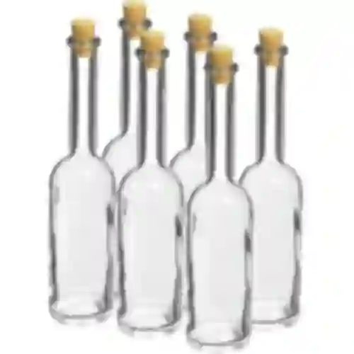 Botella para licor 100ml 6uds.+ 6 corchos KK14/10