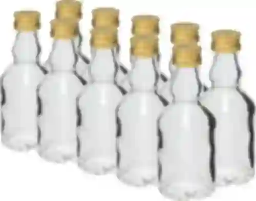 Botella Pequeña 50ml con tapa - 10 uds.