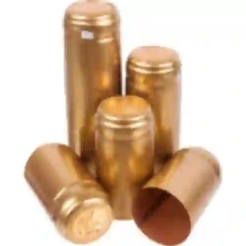 Capuchones con perforación dorados fi 31mm 100uds.