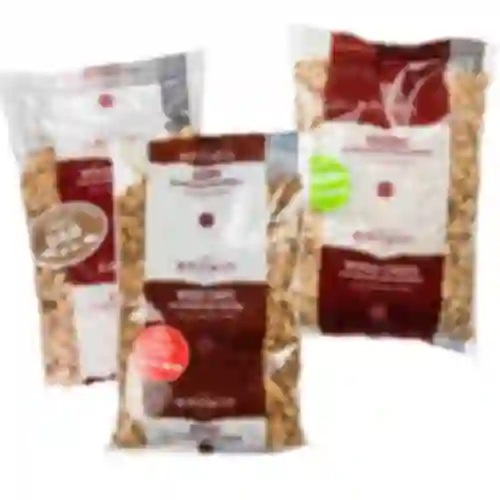 Conjunto de astillas cereza, manzano y roble