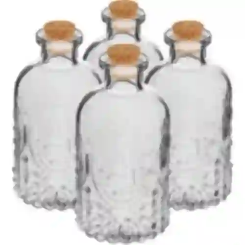 Conjunto de botellitas con corchos, 240ml - 4uds.