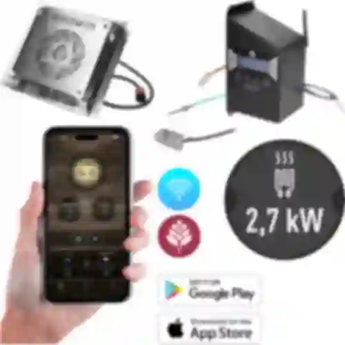 Conjunto de módulos con controlador Wi-Fi -dragON IQ 2,7 kW, para ahumadores de jardín