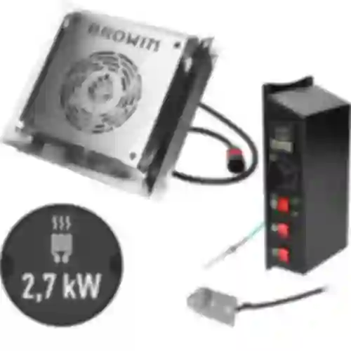 Conjunto de módulos con termostato digital- dragON 2,7 kW, para ahumadores de jardín