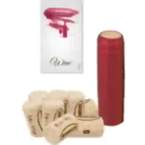Conjunto: tapones + etiquetas + cápsulas - 8 piezas