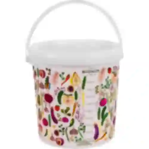 Cubo alimentario con tapa 10L - verduras