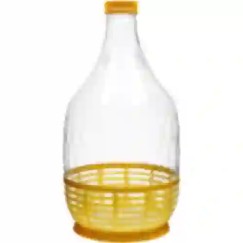 Damajuana Dama 5 L PET, con tapa y cesta