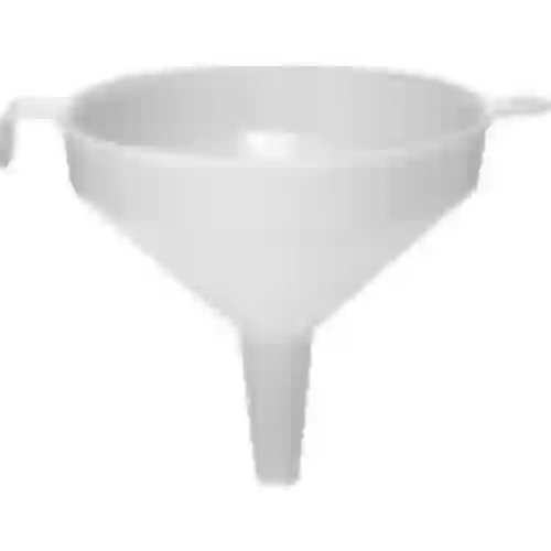 Embudo de plástico blanco fi 10 cm
