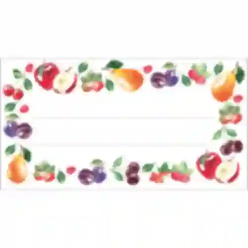 Etiquetas autoadhesivas 85/45mm - Frutas 20uds
