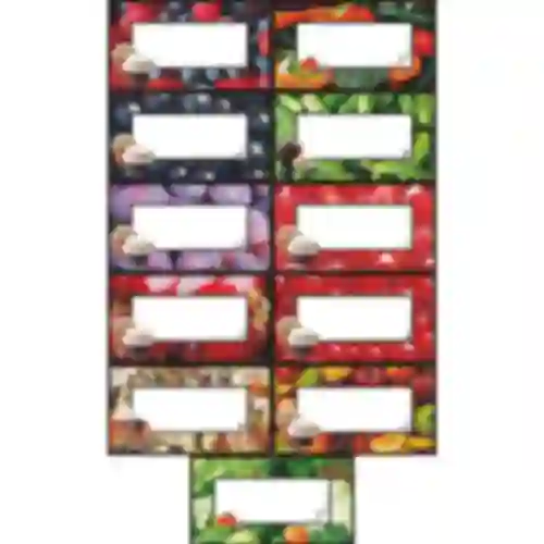 Etiquetas para conservas 84mm/46mm adhesivas 30uds.