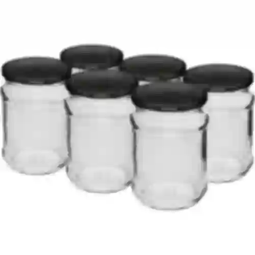 Frasco 250ml tapa negra fi66/4 - 6uds.