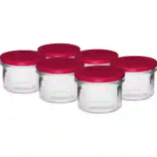 Frasco simple 235ml con tapa burdeos fi82 - 6 unidades