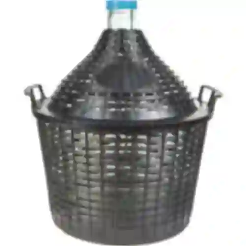 Globo para vino 15L en cesta de plástico