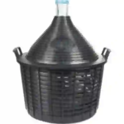 Globo para vino 25L en cesta de plástico
