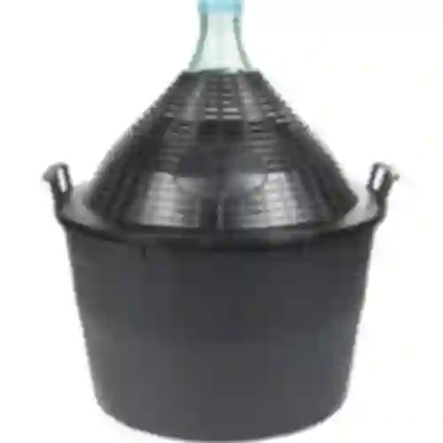 Globo para vino 34L en cesta de plástico