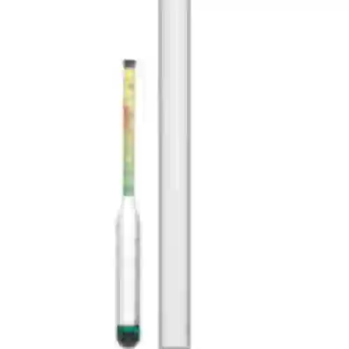 Medidor de sal irrompible con tubo de ensayo, rango de medición: 0-300 g de sal/L