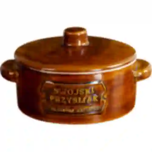 #PRY Gres - para manteca, redondo con tapa, 1L