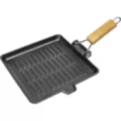 Sartén cuadrada de hierro fundido, 22 cm