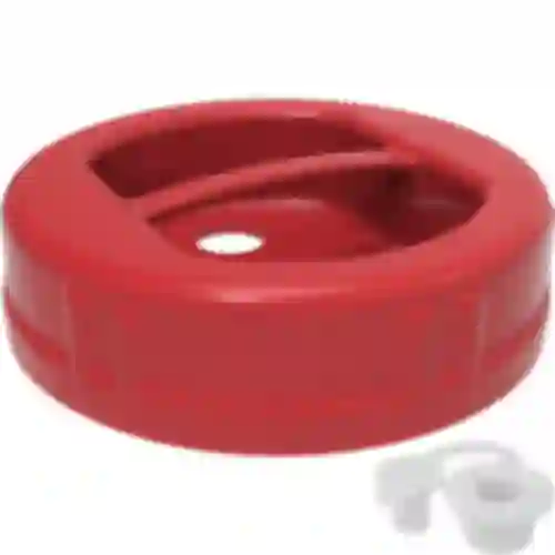 Tapa de plástico fi100 TO con agujero y corcho
