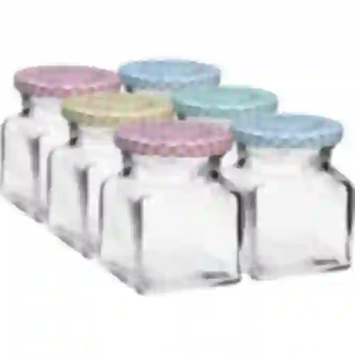 Tarro cuadrado 120ml fi53/4 tapa - 6uds.
