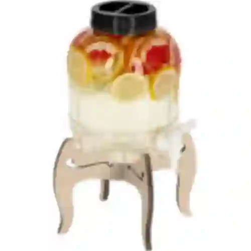 Tarro multifuncional con grifo 5L + soporte de madera