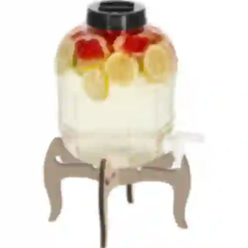 Tarro multifuncional con grifo 8L + soporte de madera