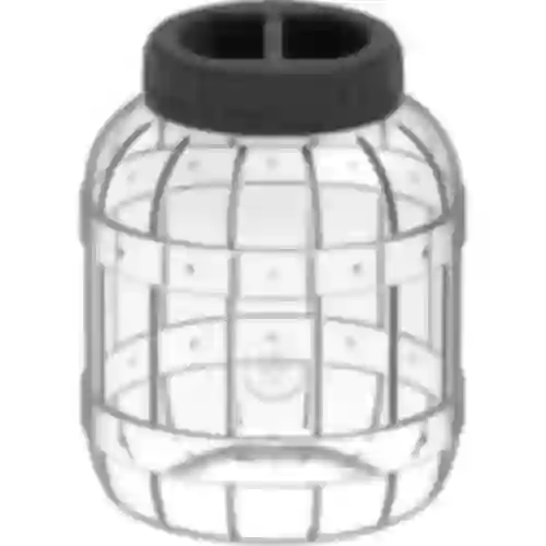 Tarro multifuncional con tapa negra, 3L